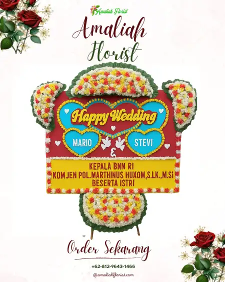Papan Bunga Pernikahan Cibinuang